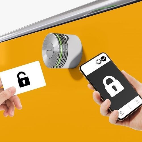 Электромеханический врезной замок - Lock C for USM Haller - USM Modular Furniture - с ручкой / RFID / с картой