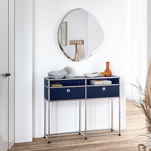 Современный стол-консоль - USM Haller - USM Modular Furniture - из металла / с основанием из металла / прямоугольный