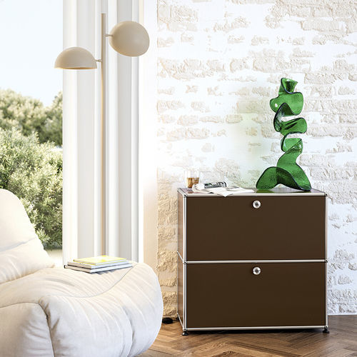 Современный буфет - USM Haller - USM Modular Furniture - из металла / модульный / с распашными дверями