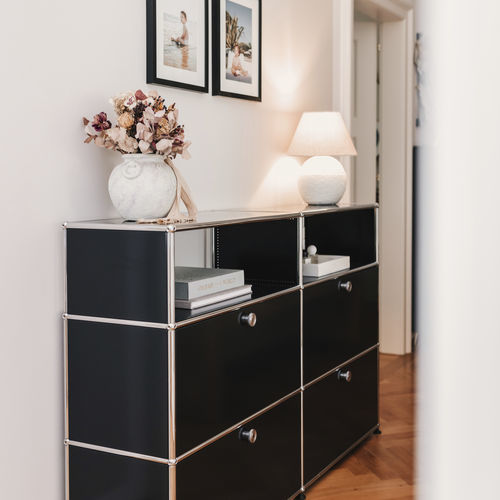 Высокий буфет - USM Haller - USM Modular Furniture - современный / из металла / с полкой