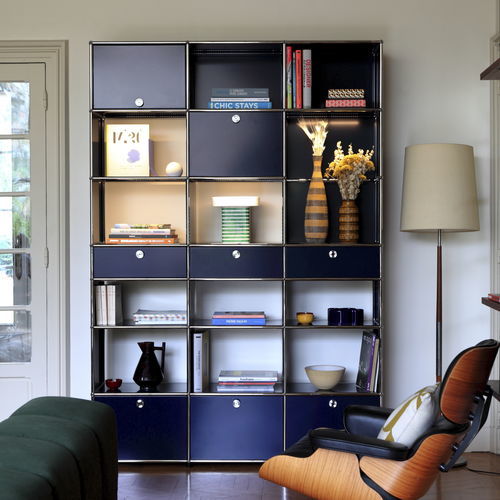Высокий стеллаж - USM Haller E - USM Modular Furniture - современный / из металла / для гостиной