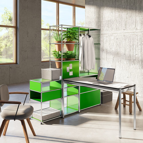 Современный стол - USM Haller - USM Modular Furniture - из ламината / с основанием из металла / прямоугольный
