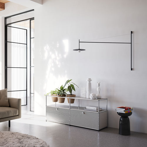 Современный буфет - USM Haller - USM Modular Furniture - из металла / с полкой / модульный