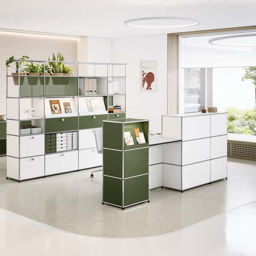 Модульная административная стойка - USM Haller - USM Modular Furniture - из металла
