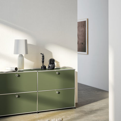 Современный буфет - USM Haller - USM Modular Furniture - из металла / на заказ / модульный