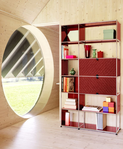 Модульный стеллаж - USM Haller Soft Panel – Red - USM Modular Furniture - самонесущий / современный / из синтетического волокна