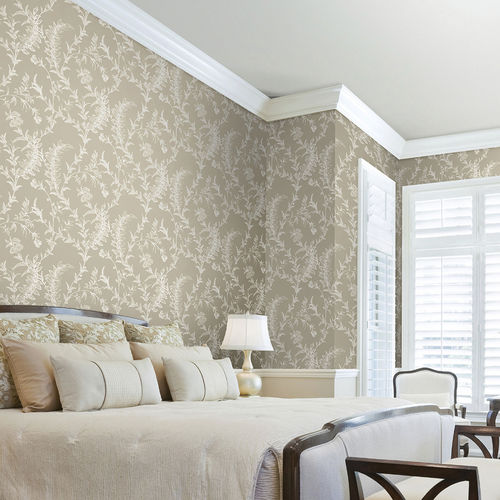 Классический обои - Ludlow - Cole&Son - из ткани / природный мотив / белый