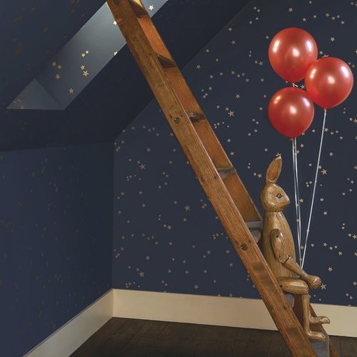 Современный обои - Stars - Cole&Son - из ткани / с рисунком / синий