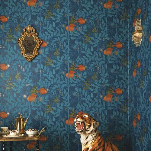 Классический обои - Nautilus - Cole&Son - из ткани / в цветочек / природный мотив