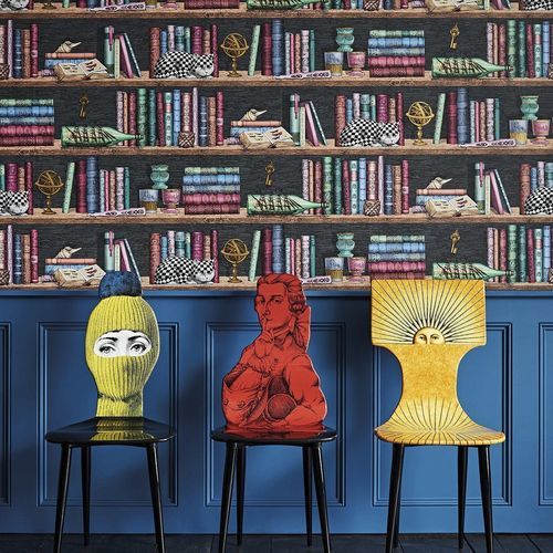 Классический обои - Libreria - Cole&Son - из ткани / библиотека / многоцветный