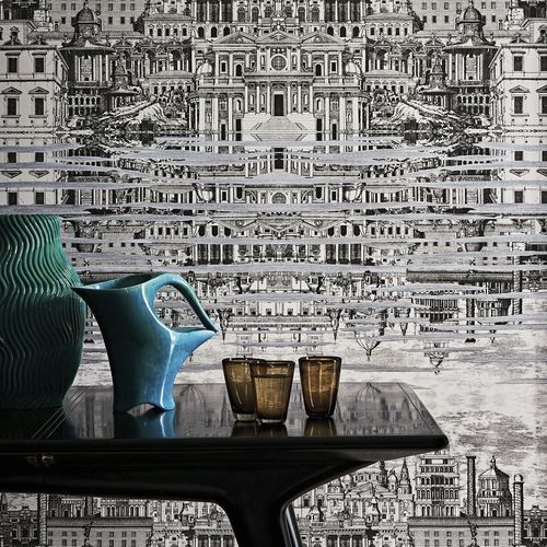 Обои в стиле барокко - Riflesso - Cole&Son - из ткани / городской мотив / белый