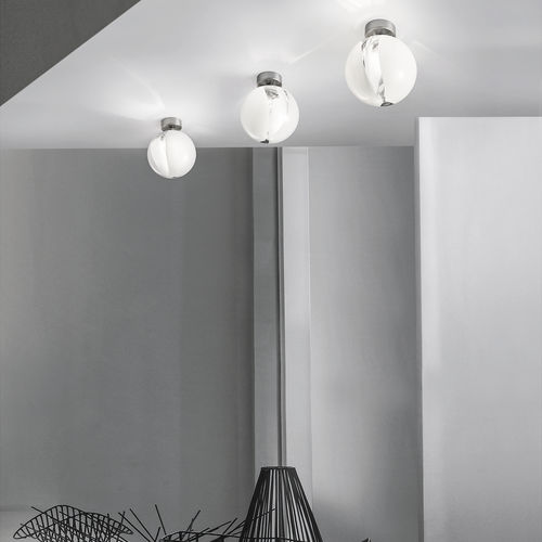 Современный потолочный светильник - POC - Vistosi - круглый / из стекла / LED
