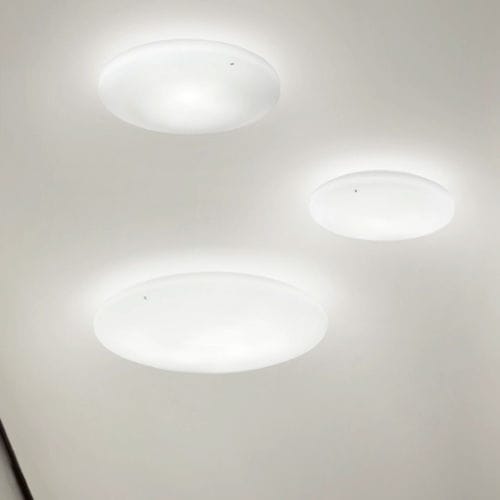Современный потолочный светильник - MORIS - Vistosi - круглый / из дутого стекла / LED