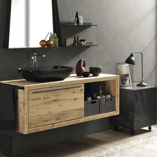 Современный мебель для ванной комнаты - WOOD 02 - ARCHEDA - для бытового использования / из дерева / лакированный