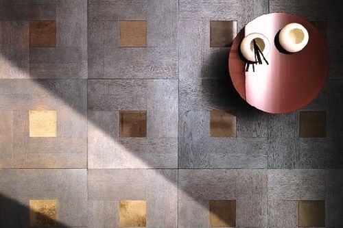 Паркет из массивной доски - DIAMOND SATIN - PARQUET IN - с мраморной инкрустацией / матовый / приклеиваемый