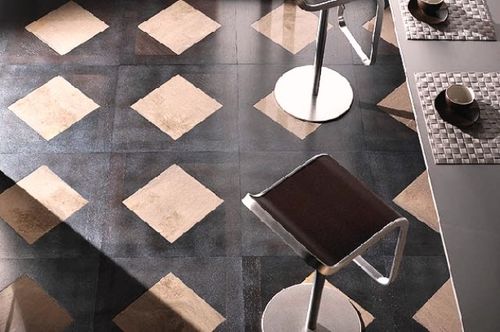 Паркет из массивной доски - GRACE SATIN - WENGE - PARQUET IN - с мраморной инкрустацией / окрашенный / приклеиваемый