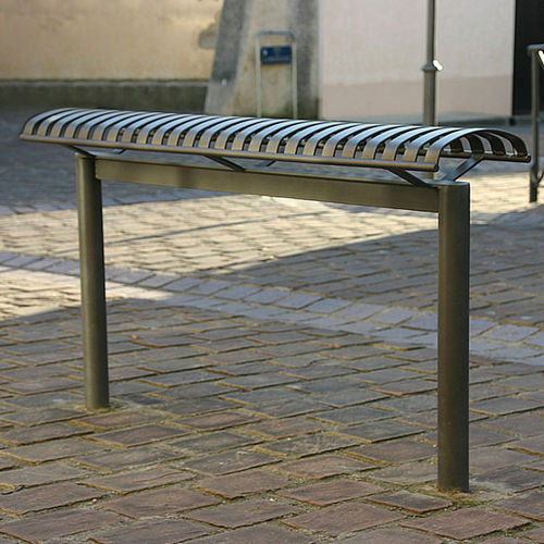 Современная общественная скамейка - BILBAO - AREA - из стали / опорная