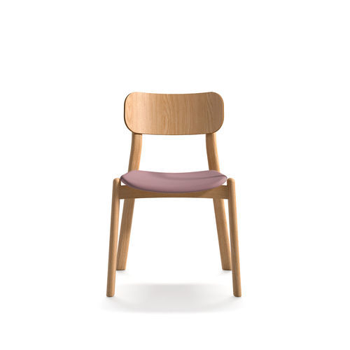 Современный cтул - Kiyumi Wood + Fixed Cushion  - arrmet - для интерьера / из ткани / из ясеня