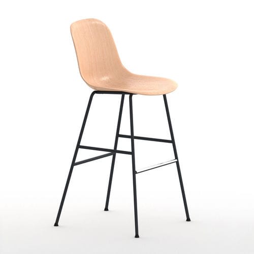 Современный барный стул - Máni ST-4L/ns - arrmet - для интерьера / из ясеня / с основанием из стали