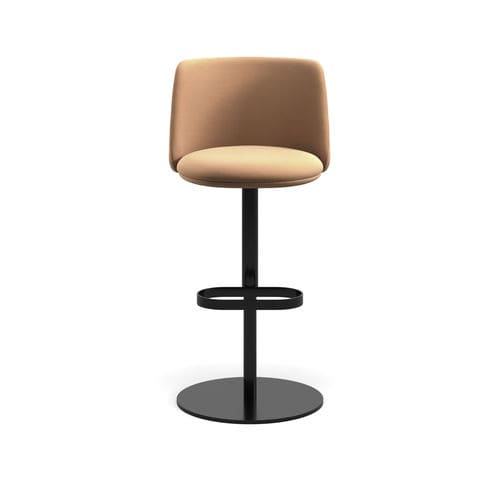 Барный табурет уникальный дизайн -   A seating collection designed for hospitality, where the p - arrmet - из кожи / из ткани / с основанием из металла