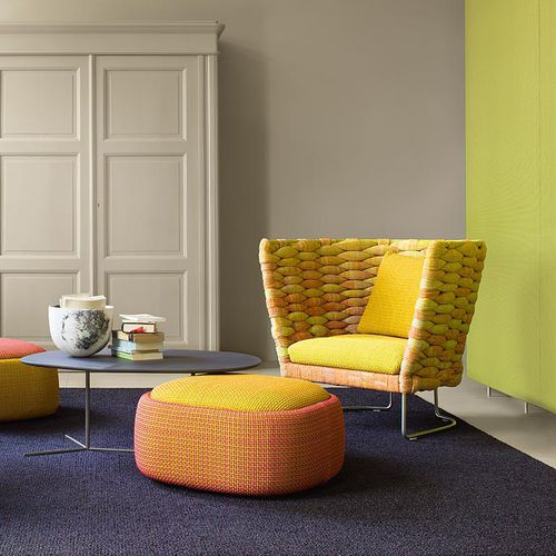 Современное кресло - AMI - PAOLA LENTI - из ткани / из нержавеющей стали / для сада