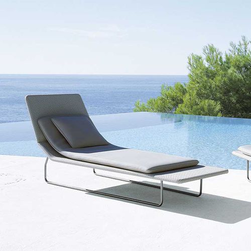 Современный садовый шезлонг - SURF - PAOLA LENTI - из полиэстера / из нержавеющей стали / из стали