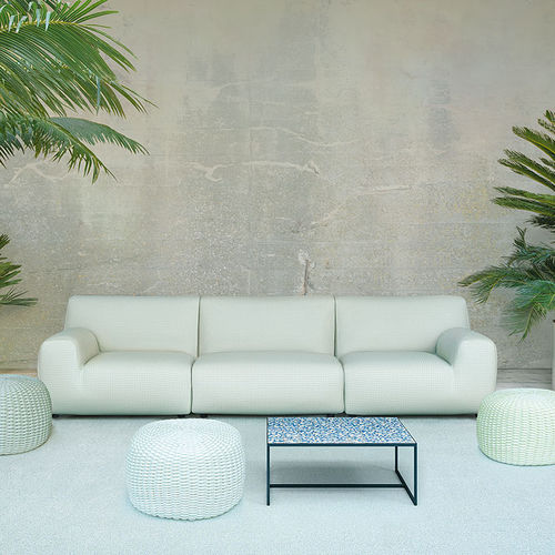 Современный журнальный столик - COCCI - PAOLA LENTI - из нержавеющей стали / квадратный / для бытового использования