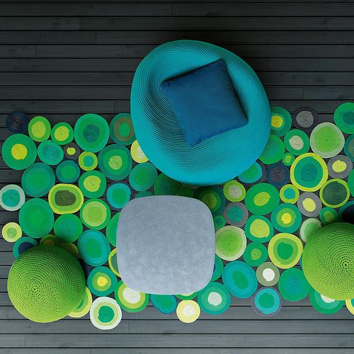 Современный вспомогательный столик - GIRO - PAOLA LENTI - из нержавеющей стали / из камня / из бетона