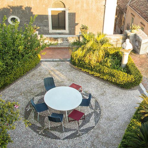 Современный обеденный стол - PLANO - PAOLA LENTI - из дерева / из бетона / прямоугольный