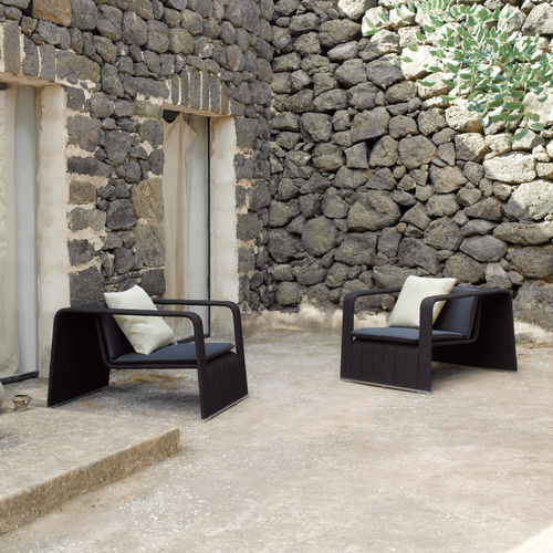 Современное кресло - FRAME - PAOLA LENTI - из веревки / из алюминия / из нержавеющей стали