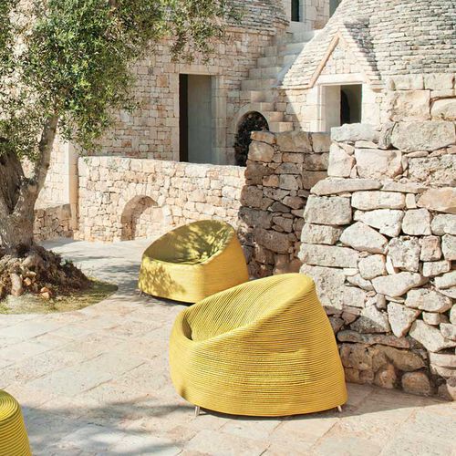 Современное кресло - AFRA - PAOLA LENTI - из веревки / из волокна абаки / из нержавеющей стали