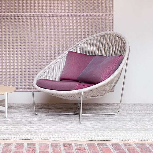 Современное кресло - NIDO  - PAOLA LENTI - из веревки / из нержавеющей стали / со съемной подушкой