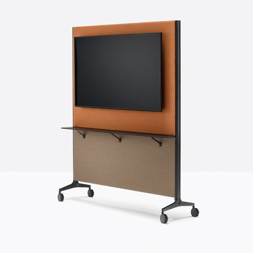 Самонесущая отделительная перегородка для офиса - YPSILON CONNECT YC_L110/150 - PEDRALI - из ткани / из литого алюминия