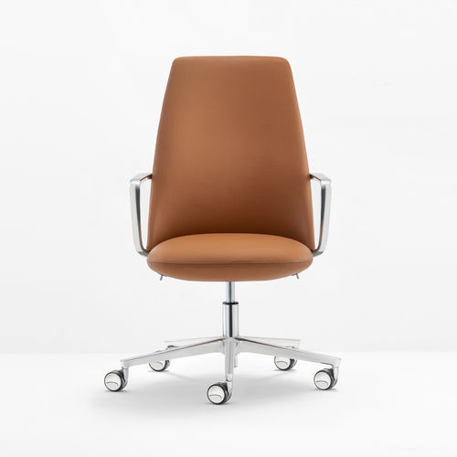 Современное директорское кресло - ELINOR 3755 - PEDRALI - из ткани / из литого алюминия / обитое