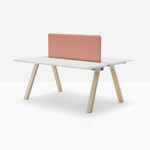 Рабочий стол для офисов открытого типа - arki-table ARK9W - PEDRALI - напольный / для 4 человек / для 2 человек