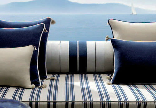 Обивочная ткань - SEASIDE INTERIORS - Loro Piana - в полоску / из шелка