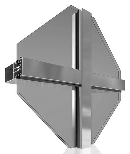 Тонкостенная перегородка самонесущий каркас - MC60  - Laminex - из алюминия и стекла