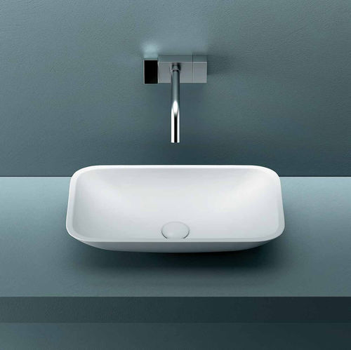 Настольная раковина - STRETCH - PLANIT - из Corian® / прямоугольная / без отверстия