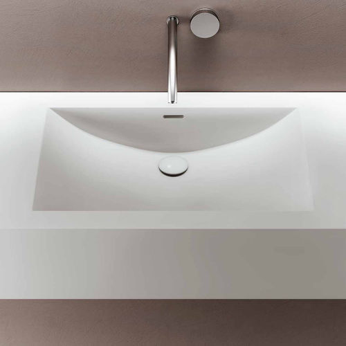 Встроенная раковина - CUNA - PLANIT - из Corian® / со встроенной столешницей / прямоугольная
