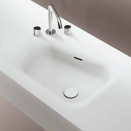 Встроенная раковина - DEDALO - PLANIT - из Corian® / со встроенной столешницей / трапециевидная