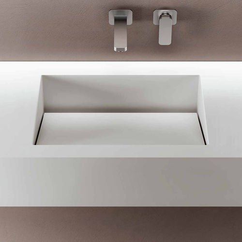 Встроенная раковина - FAUST - PLANIT - из Corian® / со встроенной столешницей / прямоугольная