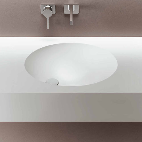 Встроенная раковина - SYMPHONY 6 - PLANIT - из Corian® / со встроенной столешницей / овальная