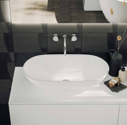 Настольная раковина - CONCAVE - PLANIT - из Corian® / овальная / без отверстия