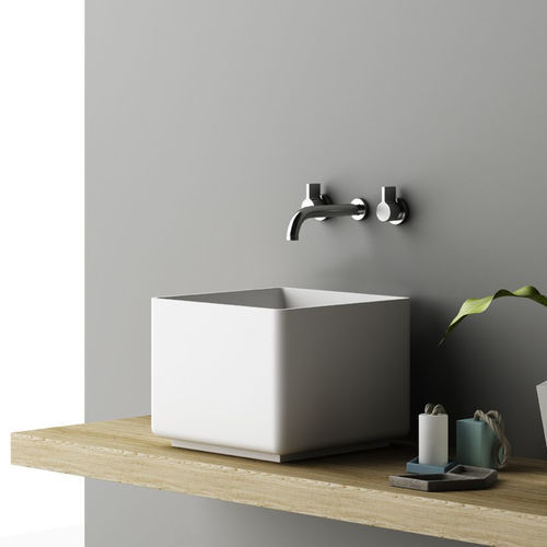 Настольная раковина - TRIADE 3 - PLANIT - из Corian® / на заказ / квадратная