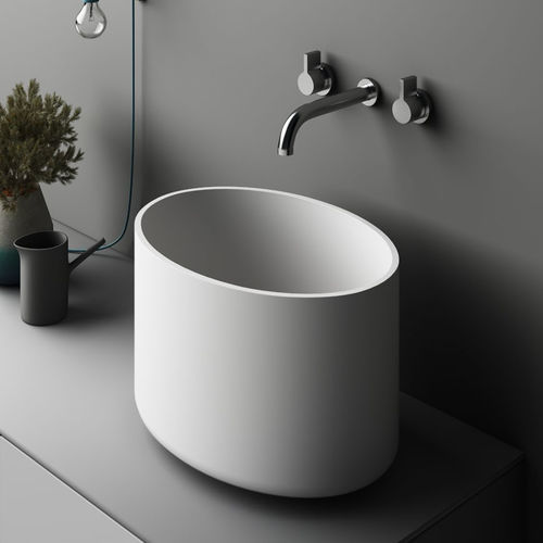 Настольная раковина - TRIADE 2 - PLANIT - из Corian® / на заказ / овальная