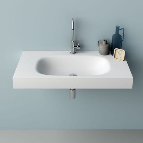 Встроенная раковина - STRETCH - PLANIT - из Corian® / со встроенной столешницей / прямоугольная