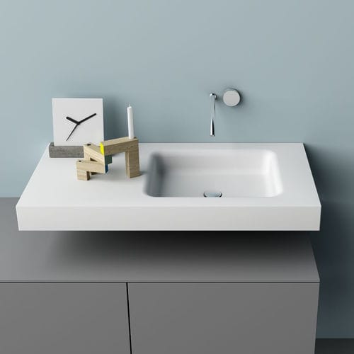 Встроенная раковина - TERRACE - PLANIT - из Corian® / со встроенной столешницей / прямоугольная