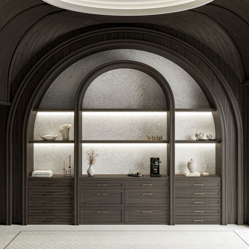 Покрытие для стен для внутреннего пространства - Rivière Rose - Cosentino - из Silestone® / имитация мрамора / для бытового использования