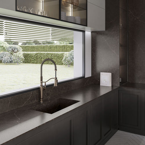 Рабочая поверхность из Silestone® - Château - Cosentino - для кухни / коричневая / с квадратным краем