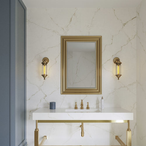 Покрытие для стен для внутреннего пространства - Élysée - Cosentino - из Silestone® / полированное / имитация мрамора